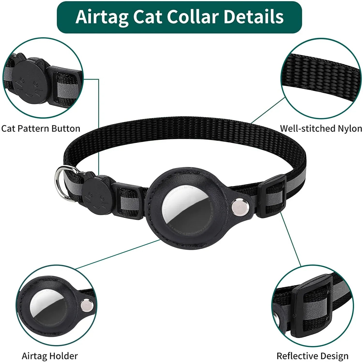 Kliply CatTrack — AirTag Breakaway Safety Collar