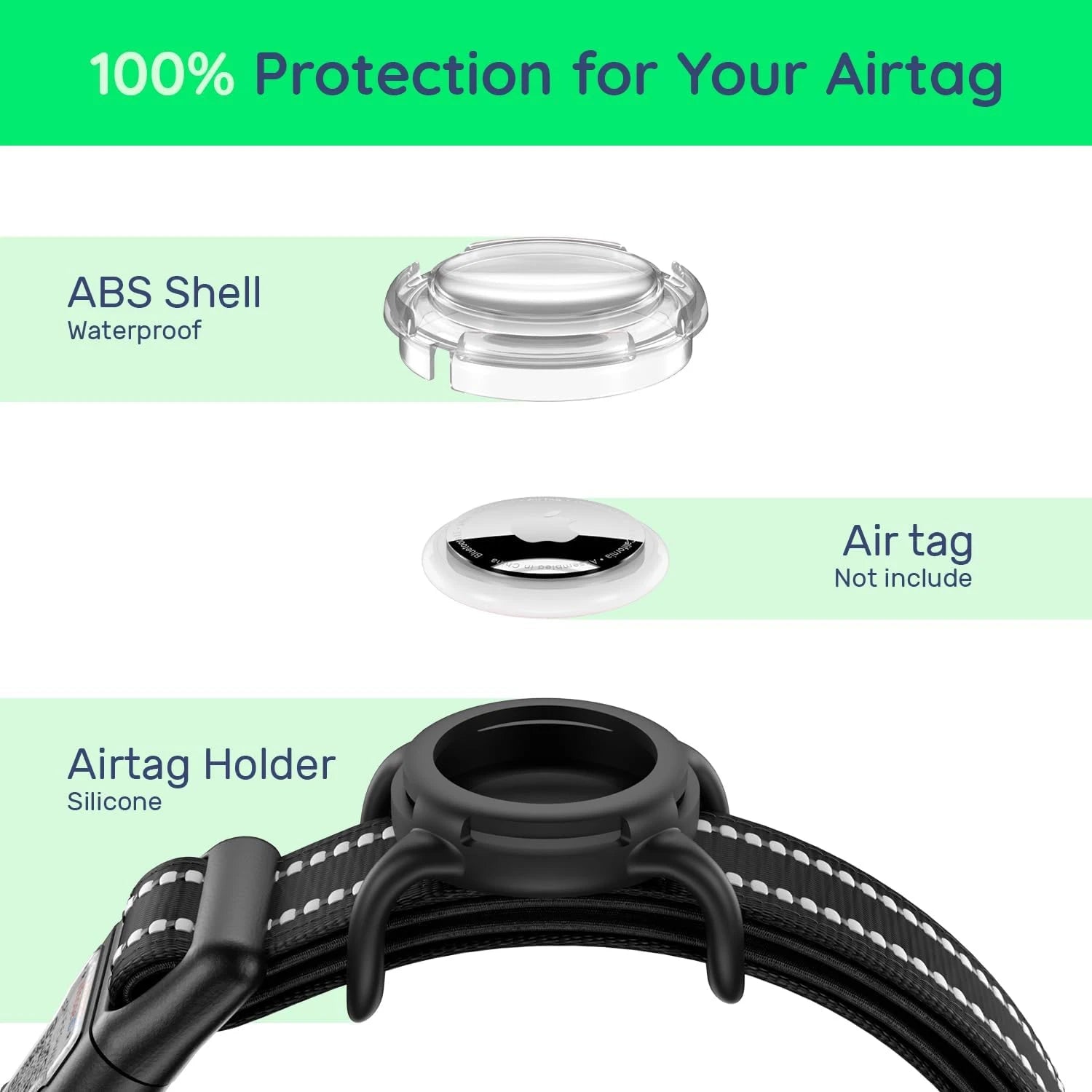Kliply DogTrack — AirTag Waterproof Safety Collar