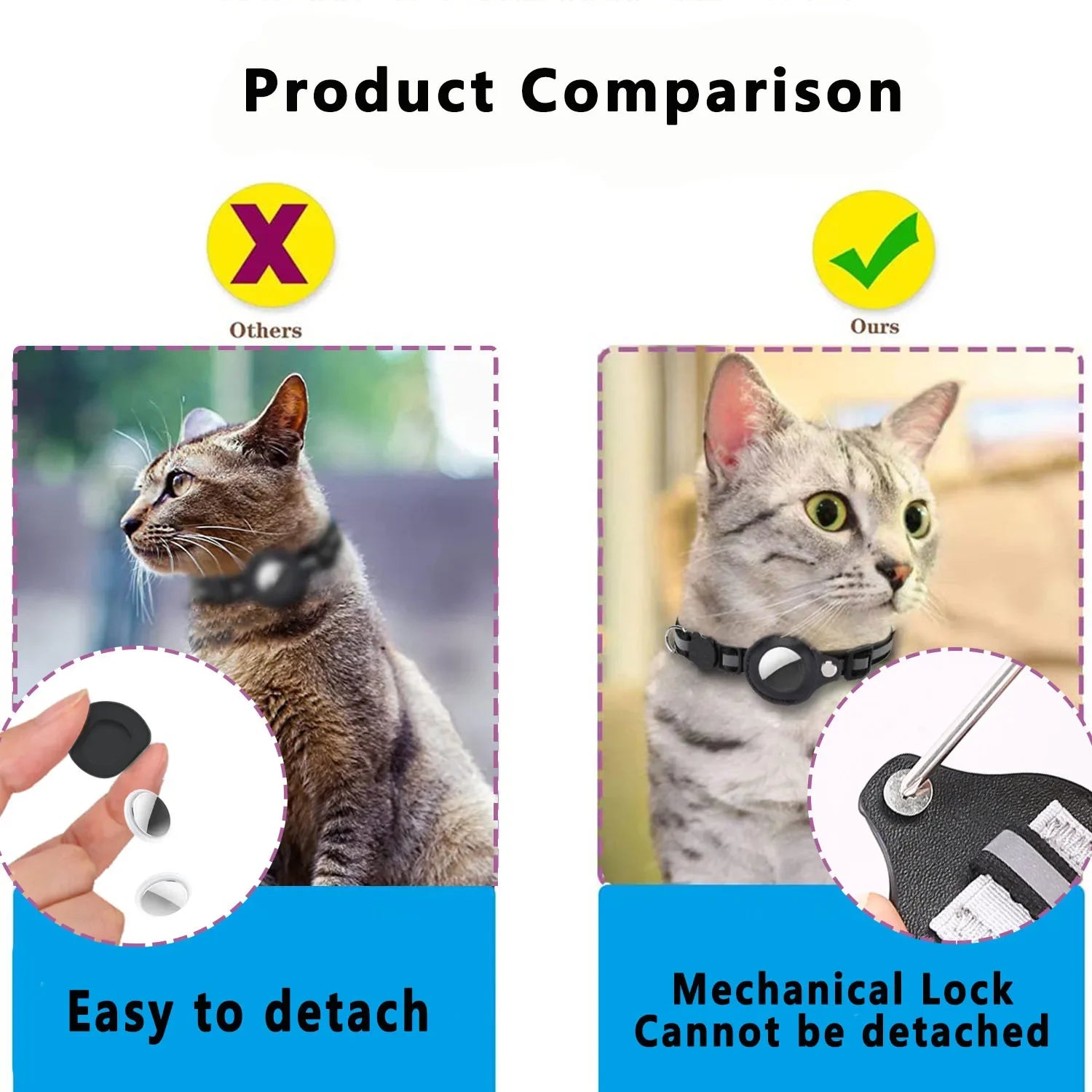 Kliply CatTrack — AirTag Breakaway Safety Collar